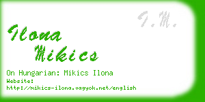 ilona mikics business card